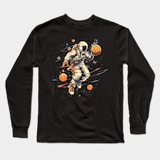 astronaut play basketball Long Sleeve T-Shirt